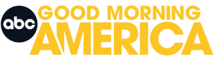featured-in-5 ABC Good Morning America logo with “abc” in a black circle and yellow “Good Morning America” text.