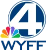 featured-in-6 Large blue 4 in a circle, NBC peacock logo, and WYFF text below.